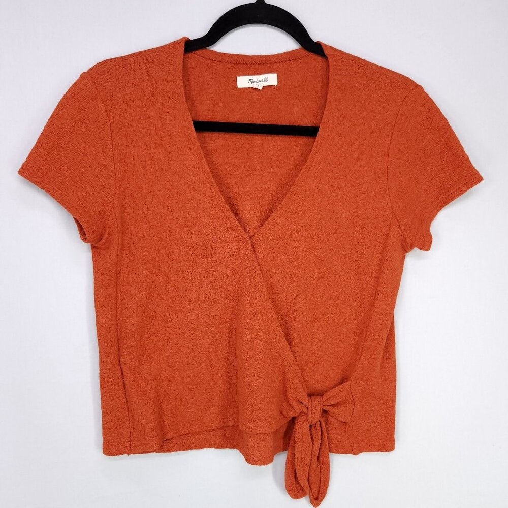 Madewell Tank Top Wrap Tie Size XS Cropped Sweet Dahlia Texture & Thread